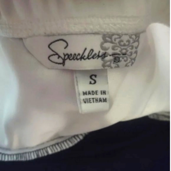 Speechless Strapless Jeweled Formal Dress White/Black Size S - Picture 6 of 6